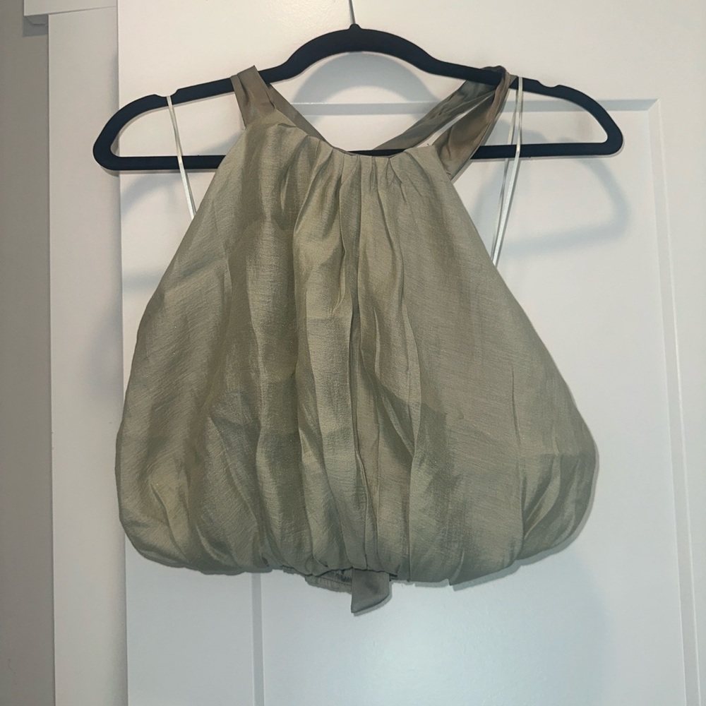 Elegant Tan Halter Top